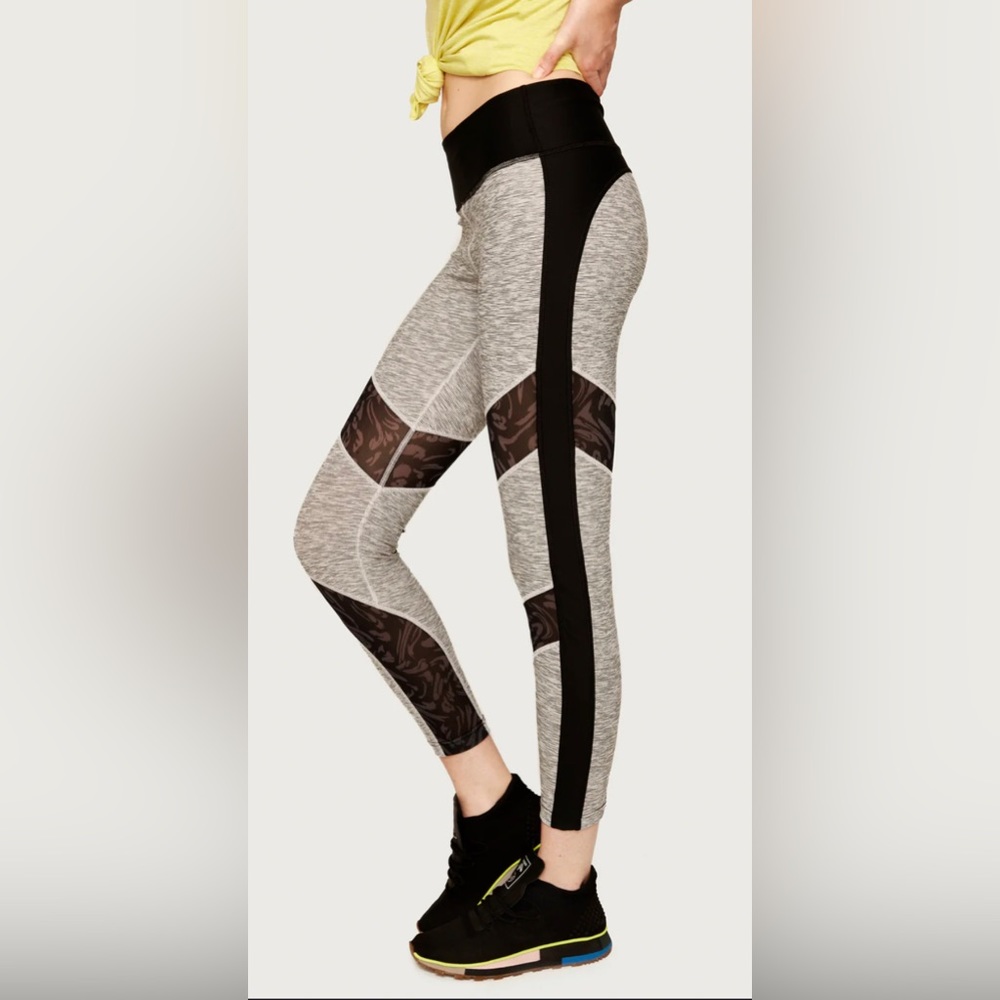 Lole Edina ankle leggings light grey heather large